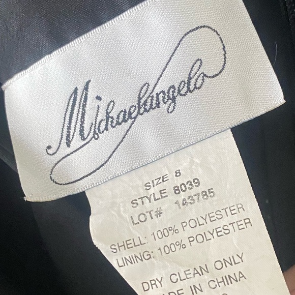 Michelangelo BLACK  Sleeveless Formal Beaded Maxi Dress/Gown. Size 8. - Picture 11 of 12